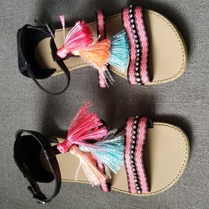 Tassel Rhinestone Sandals sz 1
